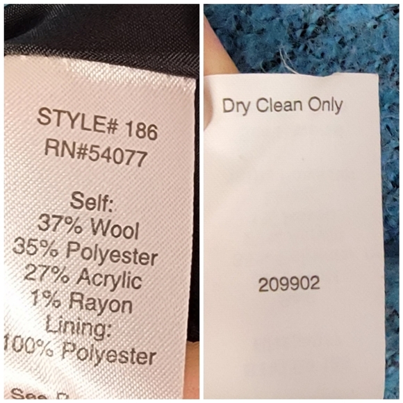 CAbi Charming Jacket Teal Boucle Wool Blend Blazer - Picture 8 of 9